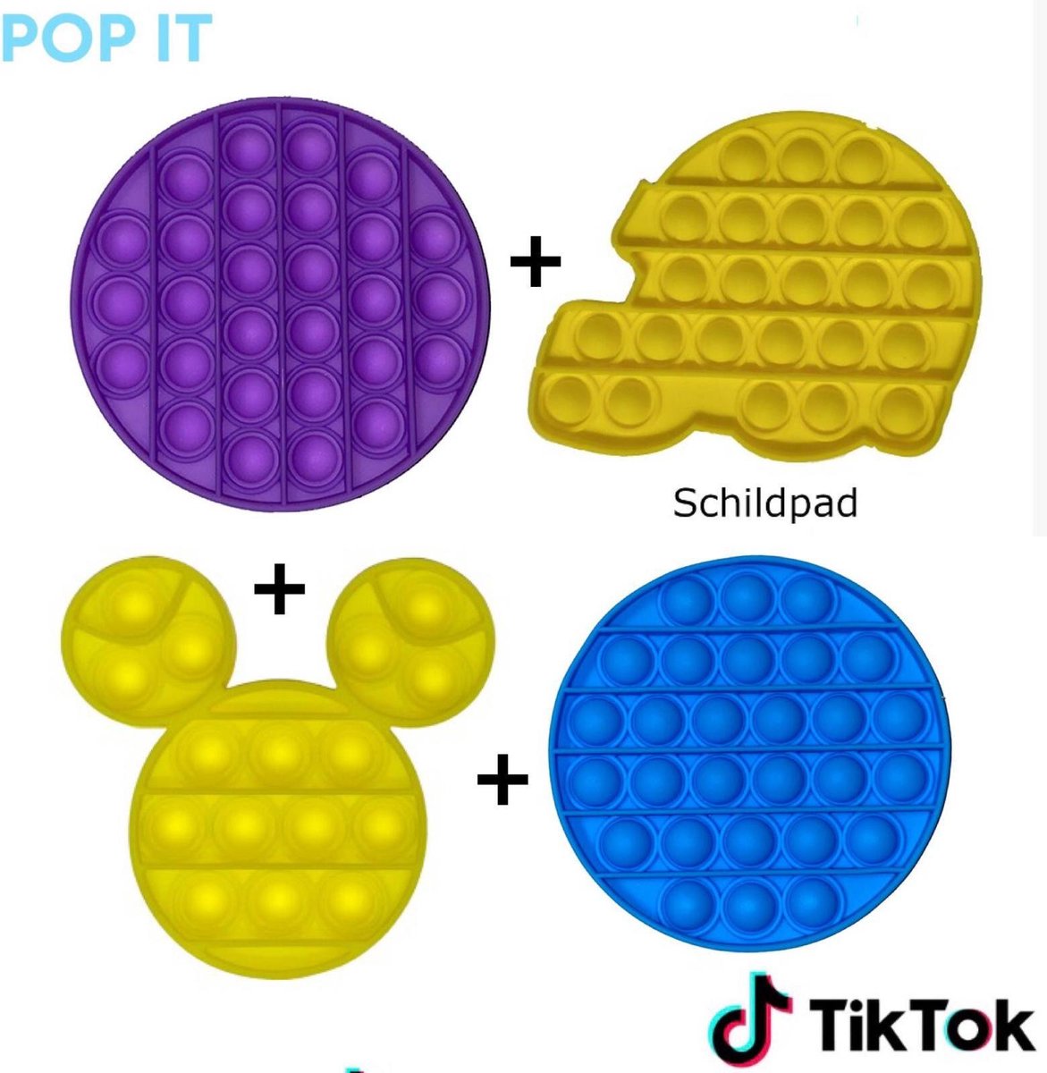 Pop it fidget toys (pakket) Set- van 4 in 1 | Tiktok trend 2021 | Anti stress√√√